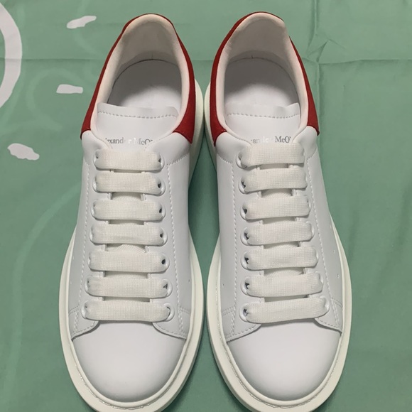 Alexander McQueen White and Red Sneakers - Picture 5 of 5